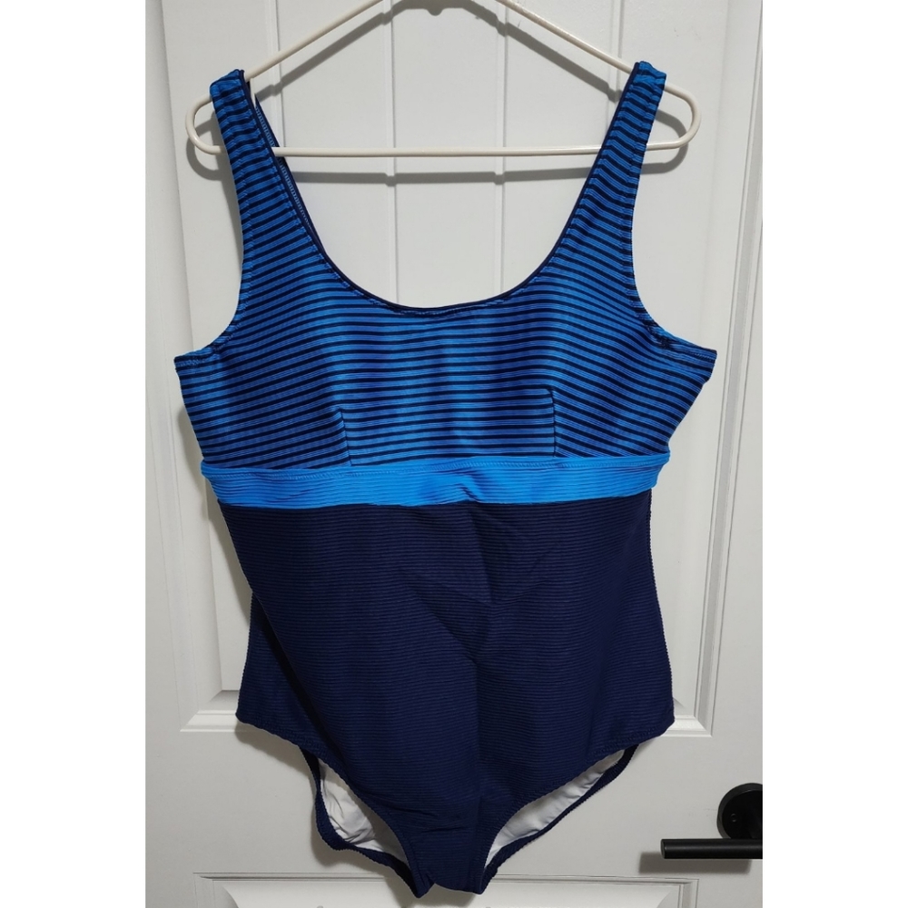 Womens Lands End Swim Suit 18 Swimsuit Bathing One Pi… Gem